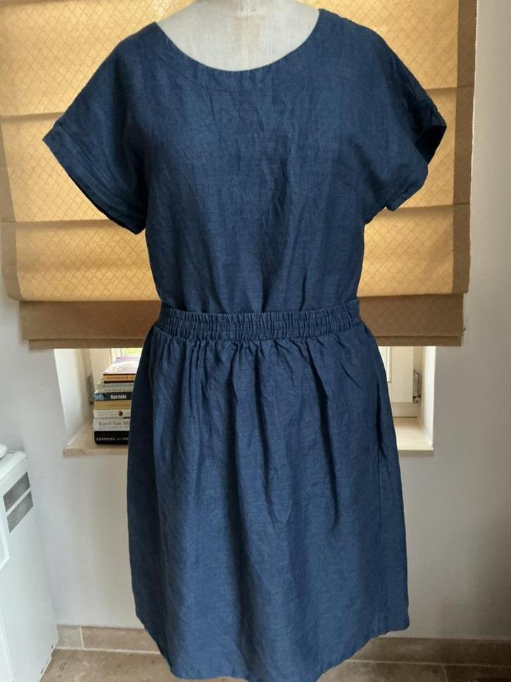 Zomerjurk van Nathalie Vleeschouwer , maat 40, Kleding | Dames, Jurken, Gedragen, Maat 38/40 (M), Blauw, Ophalen of Verzenden