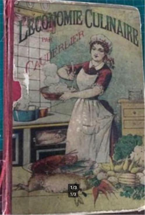 Leconomie Culinaire, Par Cauderlier, Oud kookboek Frans Verm, Boeken, Kookboeken, Ophalen