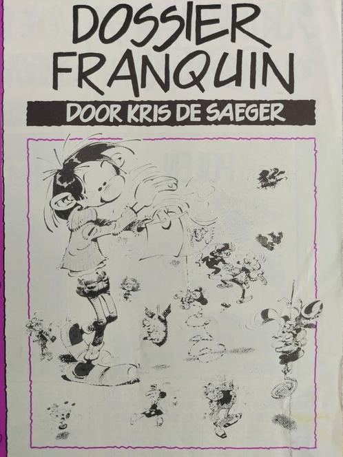 Franquin Huurling Elfquest - Folder Arboris Kwartaal 3 1988, Collections, Personnages de BD, Utilisé, Autres types, Gaston ou Spirou