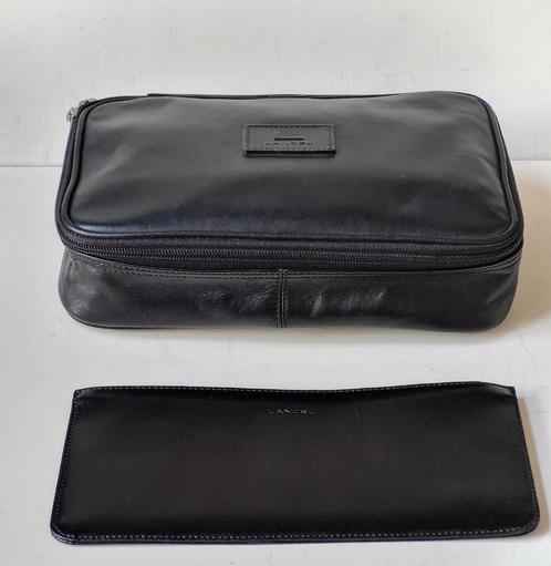 Lancel heren toilettas en lingerie etui origineel, Handtassen en Accessoires, Toilettassen, Zo goed als nieuw, Heer of Dame, Zwart
