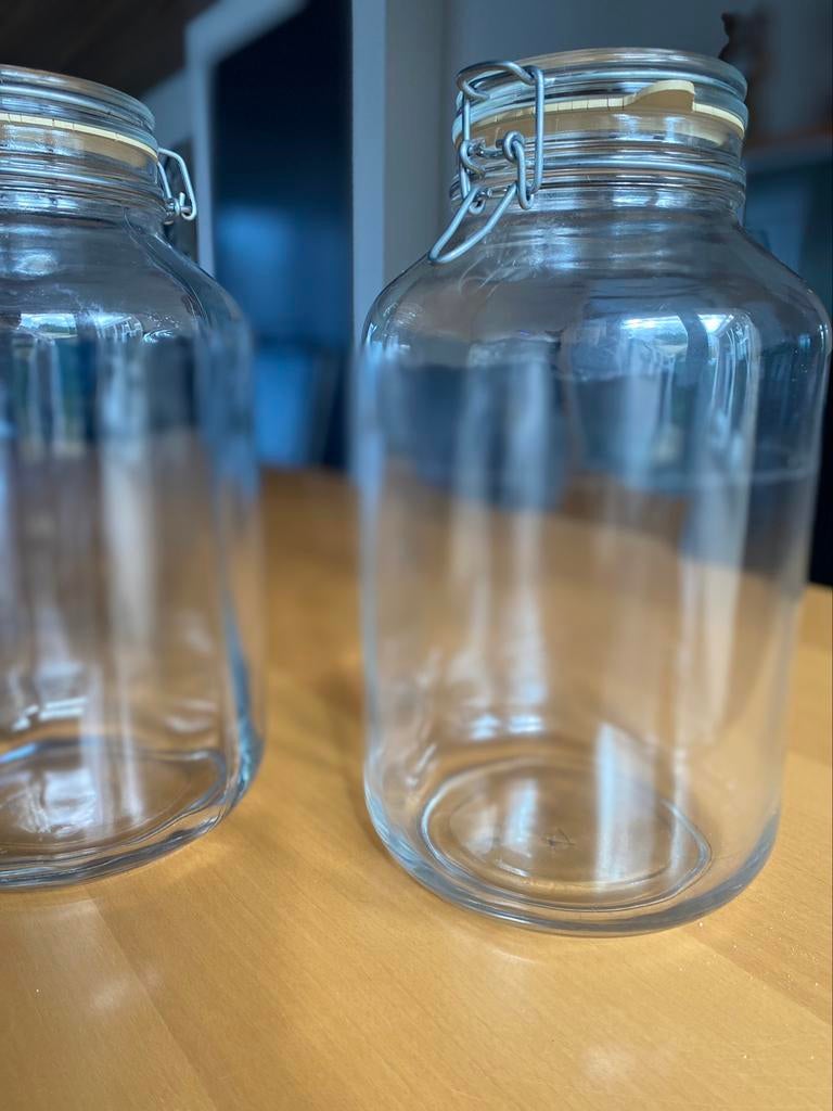 2 grote voorraadpotten, Ophalen of Verzenden, Zo goed als nieuw