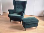 Fauteuil met voetenbank, Huis en Inrichting, Fauteuils, Ophalen, Zo goed als nieuw, Stof