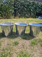 zinken emmers, Ophalen, Rond, Nieuw, Tuin