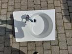 lavabo van Duravit met kraan van Hansa, Huis en Inrichting, Ophalen, Gebruikt, 50 tot 100 cm, Wasbak of Wastafel