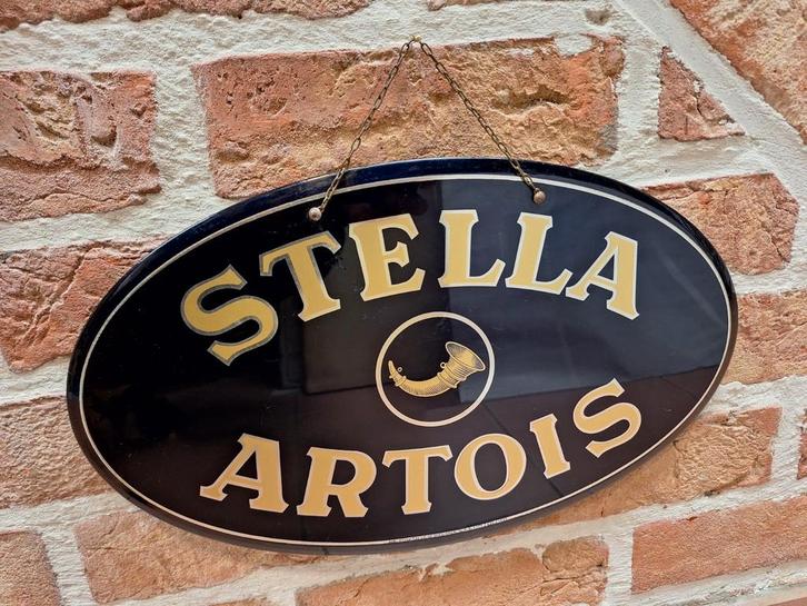 Reclame bord 1953 Stella Artois Leuven, Verzamelen, Merken en Reclamevoorwerpen, Gebruikt, Reclamebord, Ophalen of Verzenden