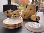 Zwarte kat Royal Sphinx Amsterdam compl koffieservies 6st, Ophalen
