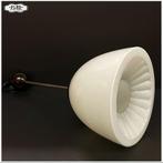 Prachtige Art deco opaline plafondlampen met pendel, Ophalen, Gebruikt, 50 tot 75 cm, Glas