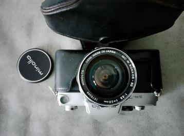 Minolta SR7 avec objectif grand angle Minolta Rokkor 28 mm 3, Enlèvement ou Envoi, Comme neuf, Minolta