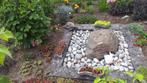 Oude arduin blauwe steen, borrelsteen met vijverpomp, Tuin en Terras, Ophalen, Zo goed als nieuw, Kei