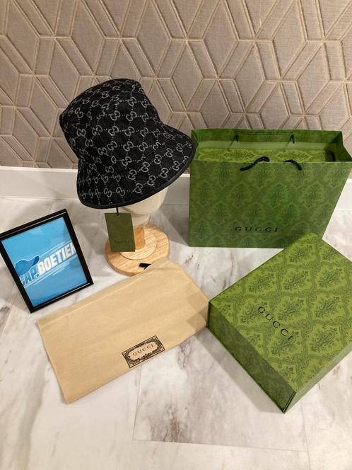 GUCCI GG DENIM BUCKET HAT (GUCCI HOED), Kleding | Heren, Hoeden en Petten, Nieuw, Hoed, 57 cm (M, 7⅛ inch) of minder, Ophalen of Verzenden