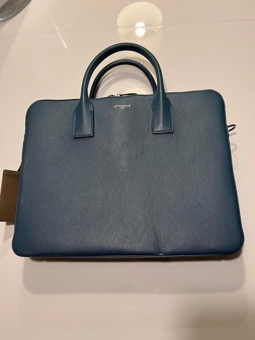 Porte document 14 pouces en cuir grain, Computers en Software, Laptoptassen, Zo goed als nieuw, 14 inch, Ophalen