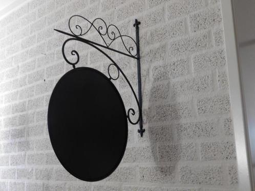 Winkel teken, reclamebord rond, smeedijzer, zwart, Jardin & Terrasse, Décoration murale de jardin, Neuf, Enlèvement ou Envoi