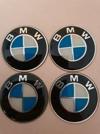 Set van 4 x 45 mm Bmw stickers blauw wit of blauw wit carbon, Auto diversen, Autostickers, Ophalen of Verzenden