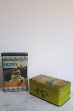2 oude blikken dozen: 'Smiths's toffee' + 'sirop melange', Verzamelen, Ophalen of Verzenden