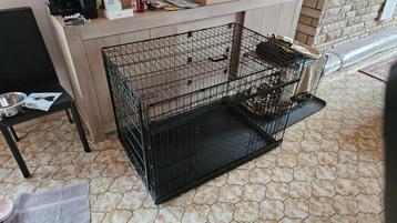 Comme neuf ! ! ! Grande cage pour chien noire 