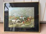 Chasse, jacht gravure, fox hunt, Ophalen