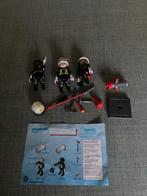 Playmobil Trio brandweermannen (complete set + boekje, geen, Kinderen en Baby's, Complete set, Ophalen of Verzenden, Zo goed als nieuw