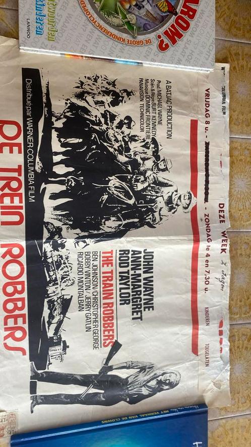 Bieden!Filmposter the train robbers 1973, jhon wanye, Verzamelen, Posters, Gebruikt, Ophalen of Verzenden