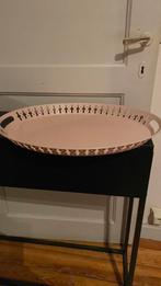 Licht roze ovaal dienblad of plateau, Huis en Inrichting, Woonaccessoires | Dienbladen, Ophalen, Zo goed als nieuw, Ovaal