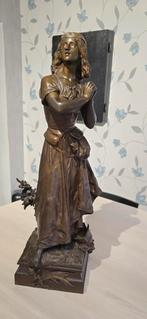 Prachtige bronzen Jeanne d'Arc van Hippolyte Moreau 66cm