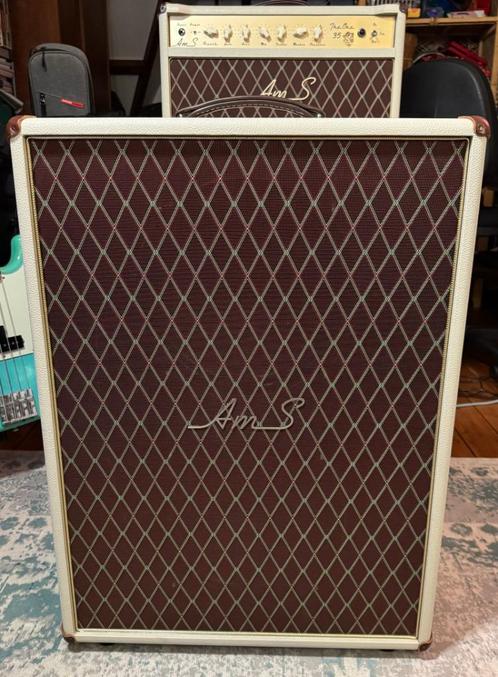 AmS 2x12 8Ohm cab Cream Vox, Muziek en Instrumenten, Versterkers | Bas en Gitaar, Zo goed als nieuw, Gitaar, 50 tot 100 watt, Ophalen