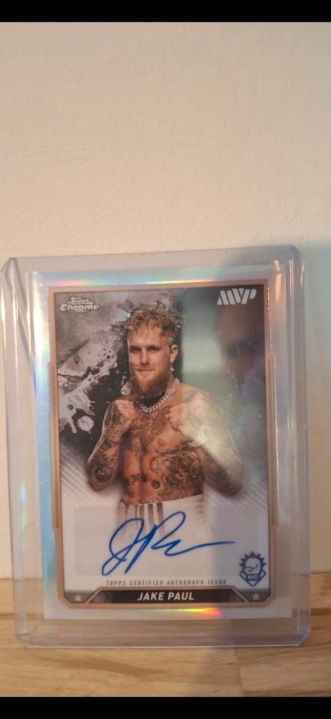 Jake Paul Auto  Topps Chrome Boxing 2024 Rookie Autograph, Verzamelen, Sportartikelen en Voetbal, Zo goed als nieuw, Verzenden