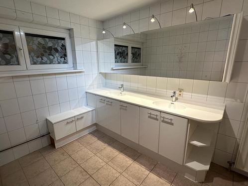 Badkamermeubel met dubbele lavabo, blad volledig in corian, Maison & Meubles, Salle de bain | Salle de bain complète, Utilisé