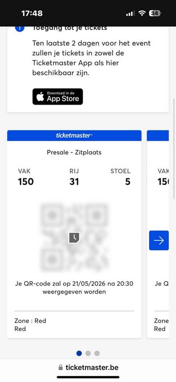 Ticket k3 original zeer goede plaatsen