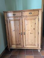 Oude grenen opbergkast, hoge dressoir., Ophalen