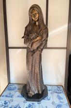Grote bronzen beeld op marmeren voet., Antiek en Kunst, Kunst | Beelden en Houtsnijwerken, Ophalen