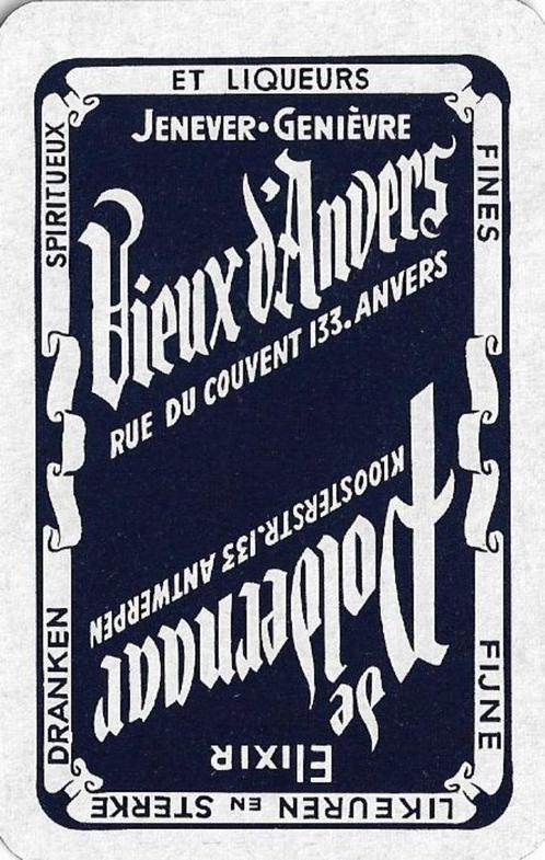 Joker met VIEUX d'ANVERS Jenever / Distilleerderij reclame, Verzamelen, Speelkaarten, Jokers en Kwartetten, Nieuw, Joker(s), Ophalen of Verzenden