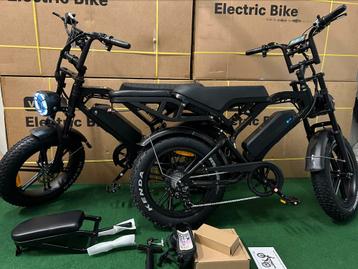 Nieuwe fatbikes V20 pro met alarm,achterzitje en tel houder  disponible aux enchères