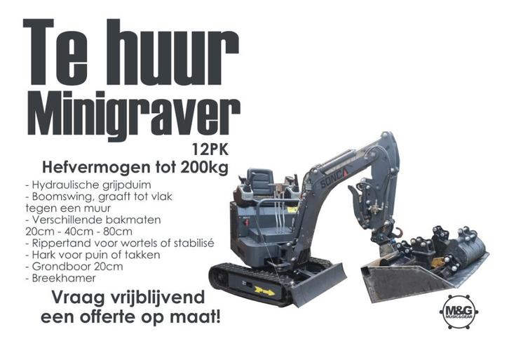 Minigraver 1 ton, Bricolage & Construction, Outillage | Autres Machines, Neuf, Enlèvement ou Envoi
