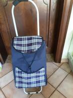 Boodschappenkarretje, Handtassen en Accessoires, Ophalen, Zo goed als nieuw, Blauw, Wieltjes