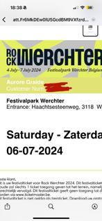 WERCHTER 2 Tickets samedi 04/07 prix original dua lipa, Tickets en Kaartjes, Evenementen en Festivals