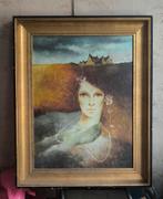 Tableau de femme signé, Ophalen