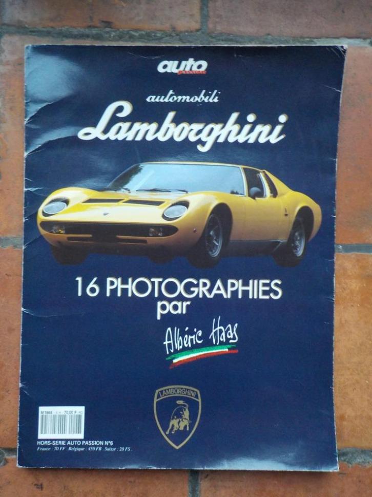 vintage 16 Lamborghini litho's foto's door Albéric Haas, Verzamelen, Automerken, Motoren en Formule 1, Zo goed als nieuw, Auto's