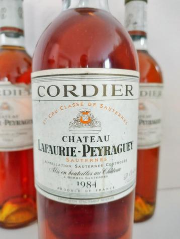 4 x Sauternes 1er Cru Classé Château Lafaurie-Peyraguey 1984, Verzamelen, Wijnen, Ophalen, Frankrijk, Nieuw, Witte wijn