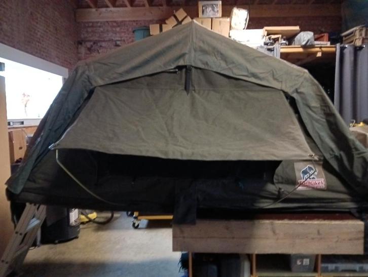 Daktent Tembo 4x4 kleur Khaki 140x240 cm, Caravans en Kamperen, Tenten, tot en met 2, Gebruikt, Ophalen