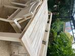 Tuinset Teak / Beige - Tafel + 8 stoelen, Tuin en Terras, Ophalen, Gebruikt, Aluminium, 8 zitplaatsen