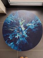 Abstract Modern Acryl canvas diameter 70cm - blauw, Ophalen