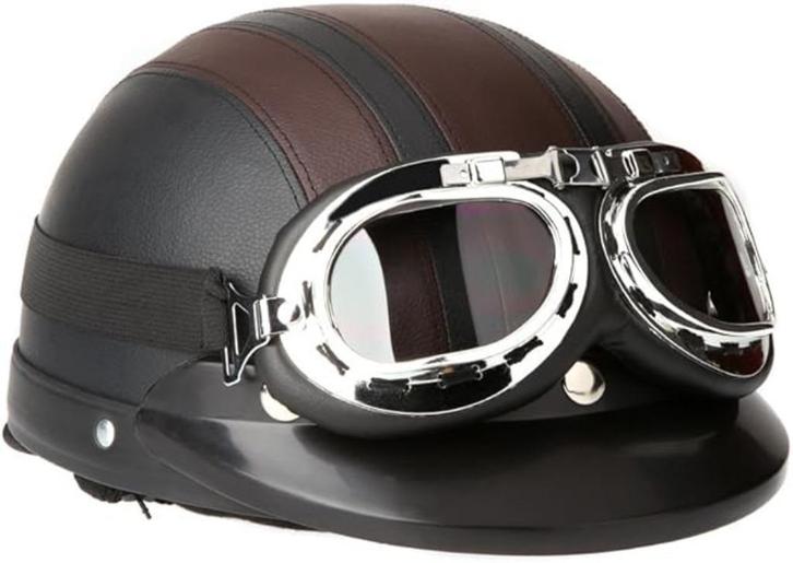 Motorhelm vintage chopper motorhelm  GRATIS VERZENDING, Motoren, Kleding | Motorhelmen, Heren, Overige typen, Overige merken, Nieuw met kaartje