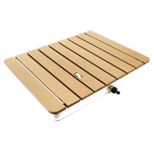 Tuindouche "Upside Down" | Aluminium / Teak | 70 x 55 cm, Tuin en Terras, Zwembad-toebehoren, Nieuw, Ophalen of Verzenden