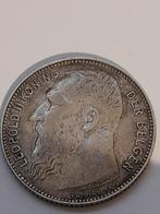 Leopold II brede baard 1909 1 frank vlaams opschrift, Ophalen of Verzenden, Zilver, Zilver