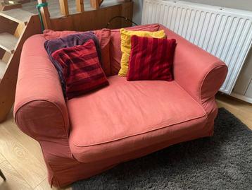 LOVESEAT zalm roze topkwaliteit !!! beschikbaar voor biedingen
