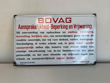 Panneau d'affichage en émail BOVAG, Enlèvement ou Envoi