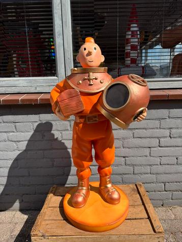 Grande statue de Tintin en plongeur, Enlèvement, Tintin, Utilisé, Statue ou Figurine