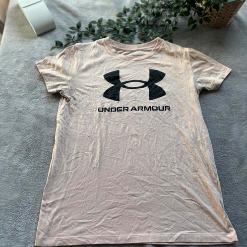 Under Armour Beige T-shirt - Maat S, Kleding | Heren, T-shirts, Zo goed als nieuw, Maat 46 (S) of kleiner, Zwart, Ophalen of Verzenden