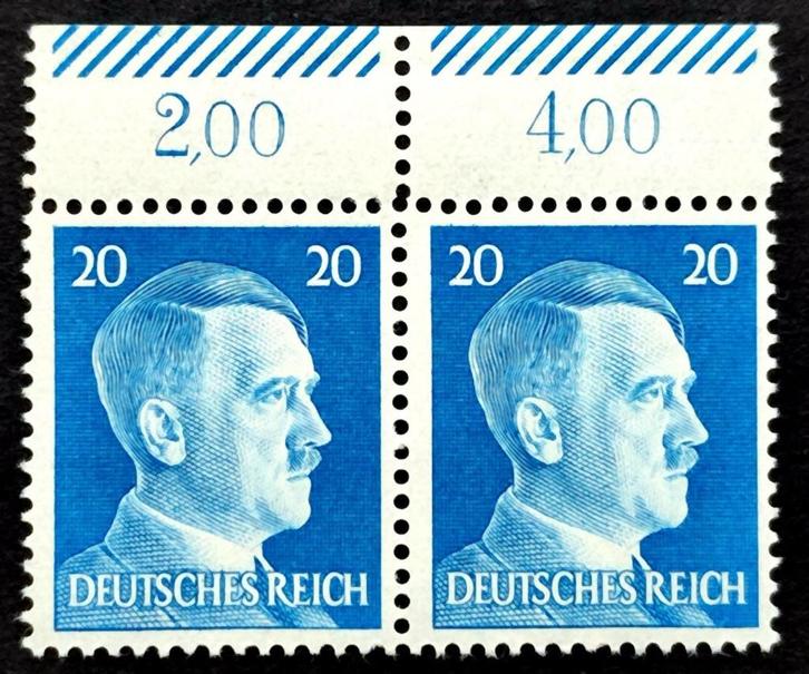 Deutsches Reich: 2X 20Pf. A.Hitler 01/08/1941 POSTFRIS, Postzegels en Munten, Postzegels | Europa | Duitsland, Postfris, Overige periodes
