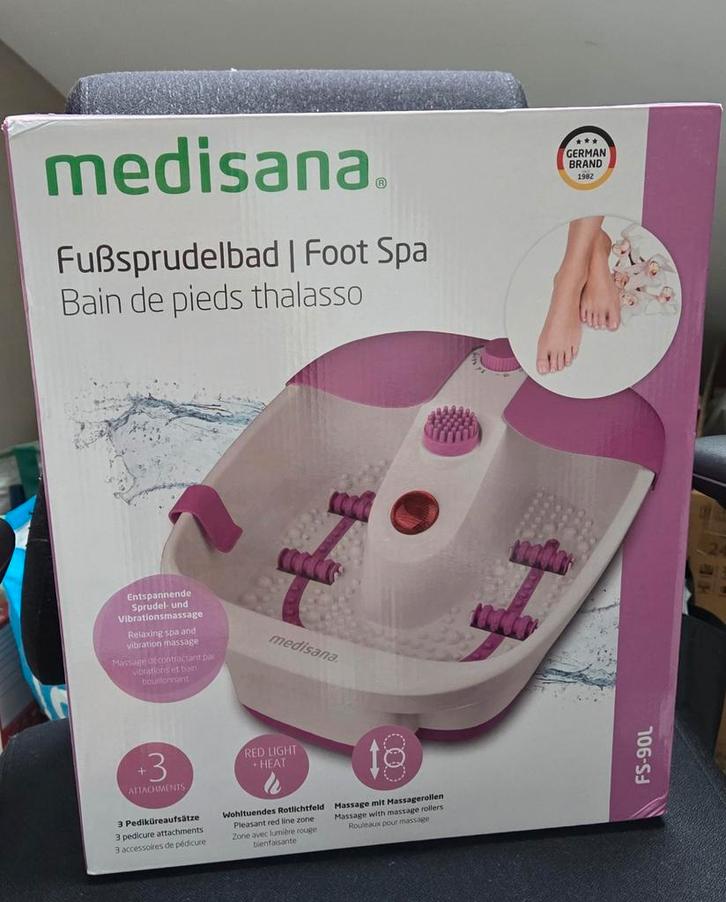 Bain de pieds thalasso Medisana FS‑90L – Neuf, jamais utilis, Electroménager, Équipement de Soins personnels, Neuf, Enlèvement